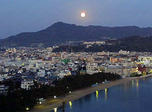 JA淡路日の出 管内の四季「月と星のある風景03」