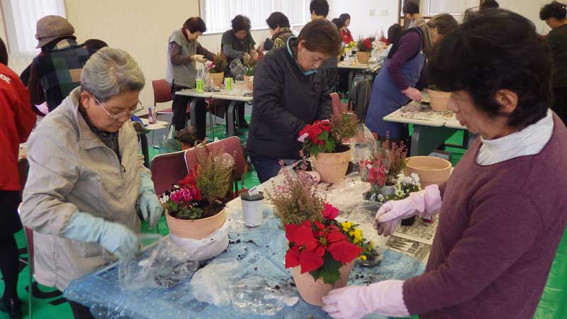 2016年11月のトピックス「寄せ植え教室(五色支店)」